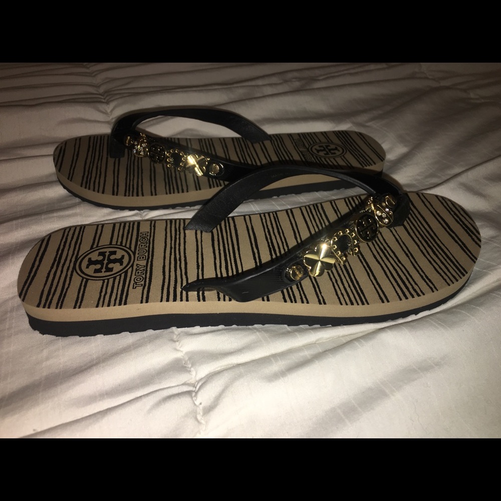 Tory Burch Jeweled Flip Flops - Picture 7 of 7